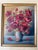 1970s Vintage Riher Red Roses Floral Still Life Oil Painting on Masonite – Framed For Sale In Miami - Image 6 of 9