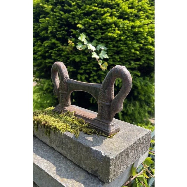 Cast Iron Boot Scraper on Bluestone, 1900s For Sale - Image 11 of 12