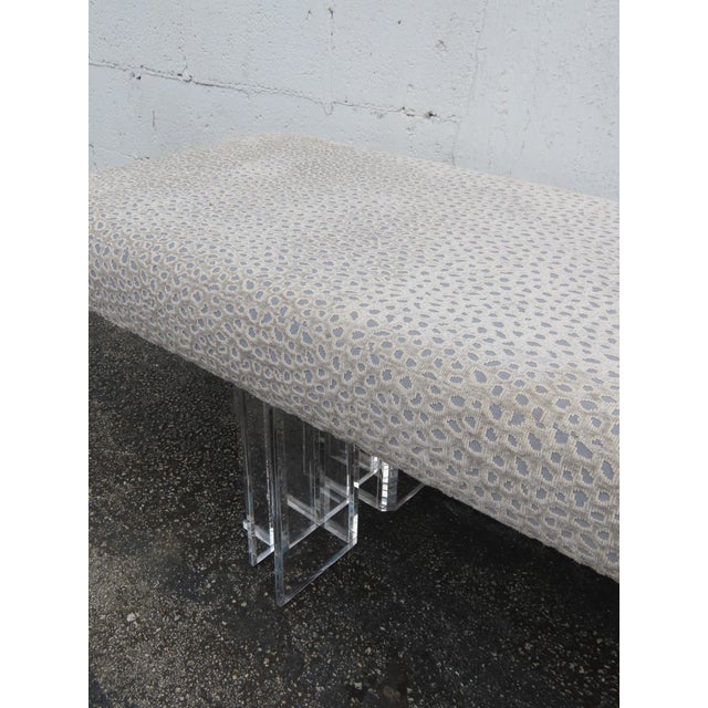 Mid Century Modern Long Lucite End of the Bed Dining Table Bench 6374 For Sale - Image 12 of 18