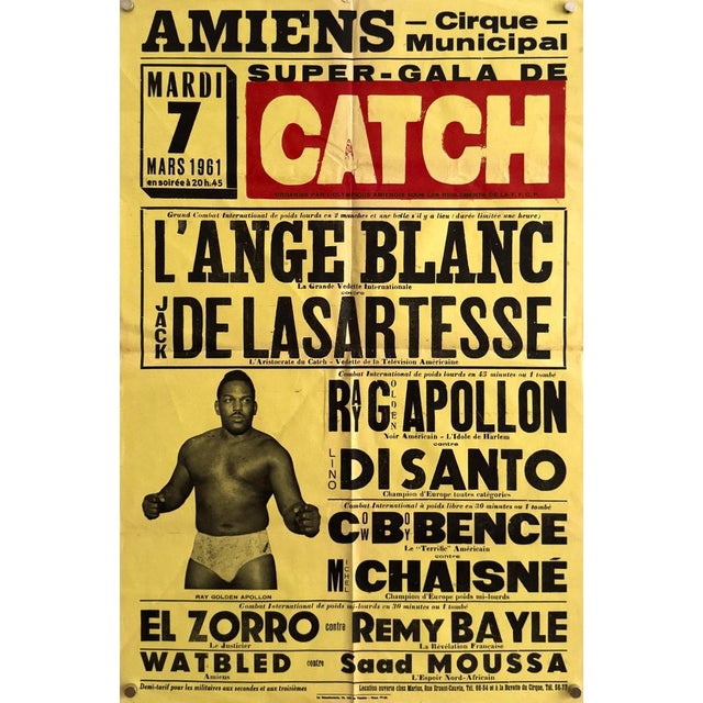 Super-Gala De Catch Amiens Original Wrestling Poster, 1961 For Sale - Image 10 of 10
