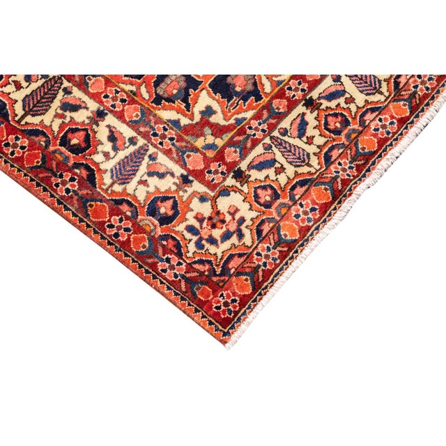 Textile Semi-Antique Hand-Knotted Persian Bakhtiari Rug 5'5" X 8'9" For Sale - Image 7 of 18