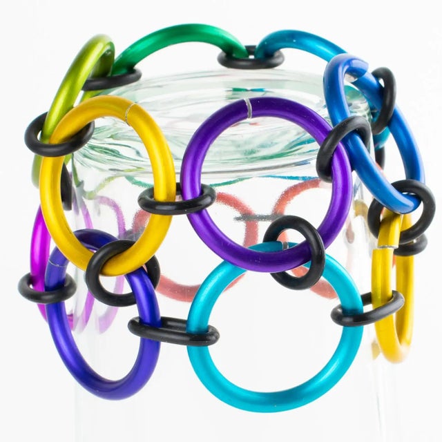 Black David Spada Modernist Rainbow Multicolor Aluminum Bangle Bracelet For Sale - Image 8 of 14