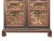 Black Vintage Oriental Black Red Gold Scenery Carving Storage Cabinet For Sale - Image 8 of 10