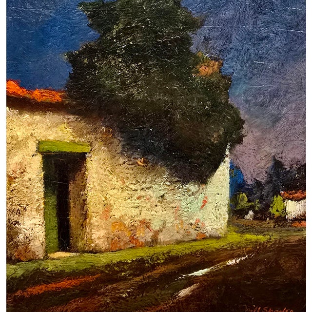 Wood Will Sparks "The Adobe House With the Garden Wall, Monterey" (1923) - Early California Plein-Air Oil Painting For Sale - Image 7 of 12