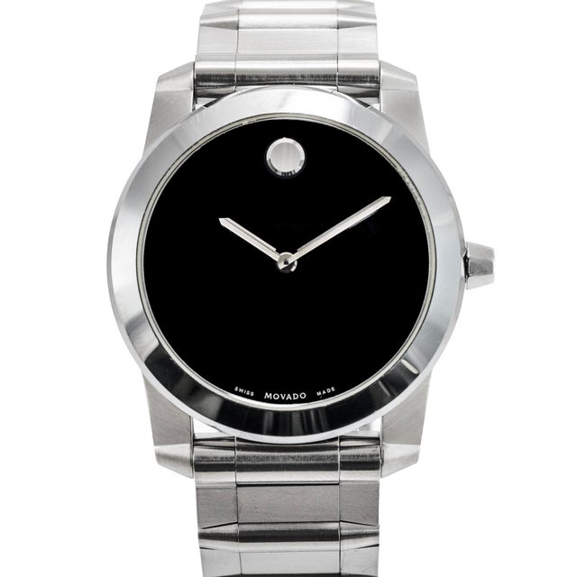Brand: Movado Gender: Men's Metal Type: Stainless Steel Diameter: 34.00 mm Weight: 127.66 grams MOVADO Gent's Stainless...