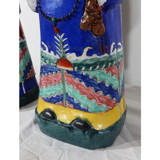 Mandarin Dignitary Statues in Earthenware, China, 1980s, Set of 3 For Sale - Image 15 of 18