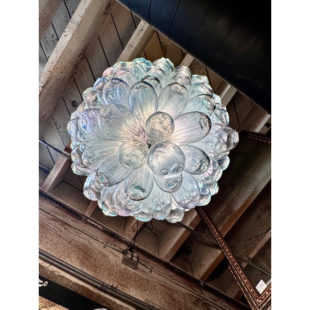 Vintage Clear Pendant of Hand-Blown Glass For Sale In Los Angeles - Image 6 of 14