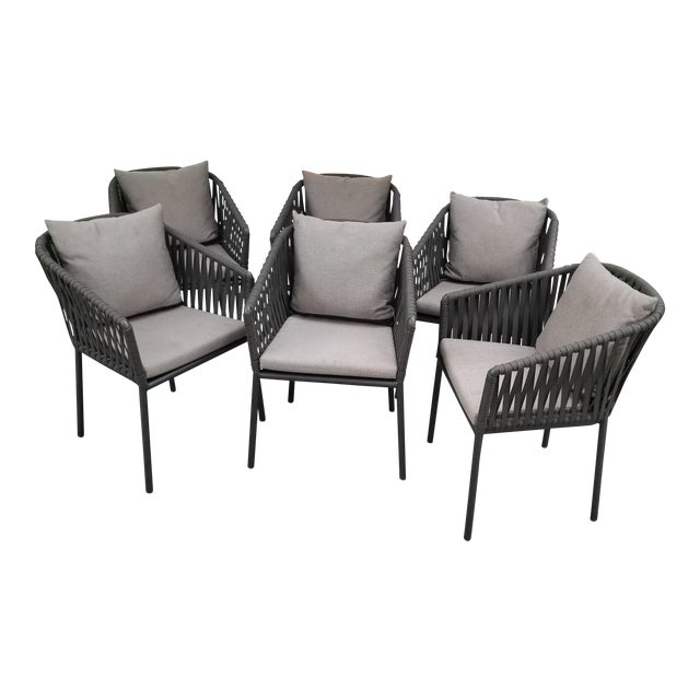 Kettal Bitta Cushioned Patio Dining Chairs Set of 6 Chairish