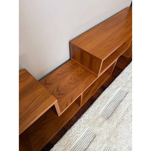 Late 20th Century Vintage 1980s Danish "Puzzle Piece" Sliding Credenza / Console For Sale - Image 5 of 12