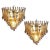 Italian Amber Murano Glass Petal Chandeliers, Set of 2 For Sale - Image 10 of 10