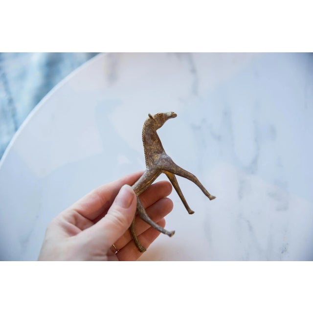 Farmhouse Vintage African Copper Alloy Horse For Sale - Image 3 of 8