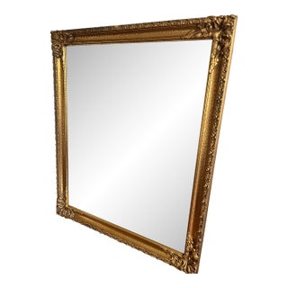 1940s Oversized Gold Gilded Mirror For Sale
