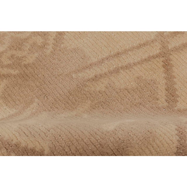 Drifting Dune Abstract Modern Beige With Taupe Rug "Sandrift" For Sale - Image 4 of 7