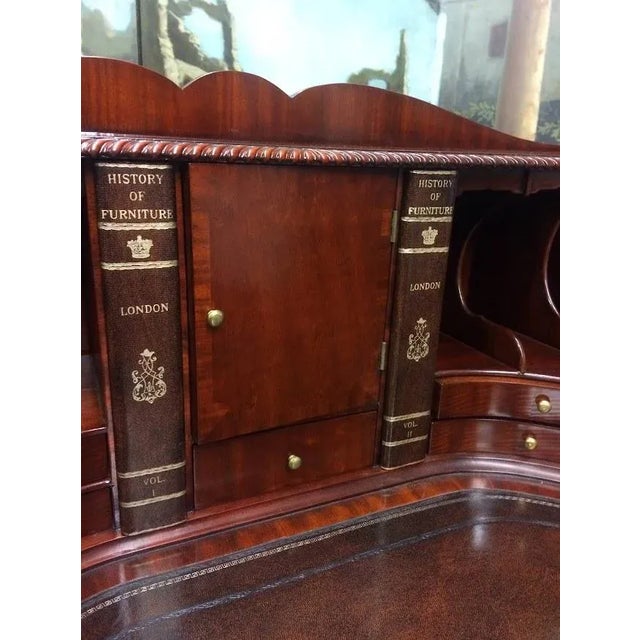 Brown Vintage Mahogany Secretary Desk, Open Secretary Desk For Sale - Image 8 of 13
