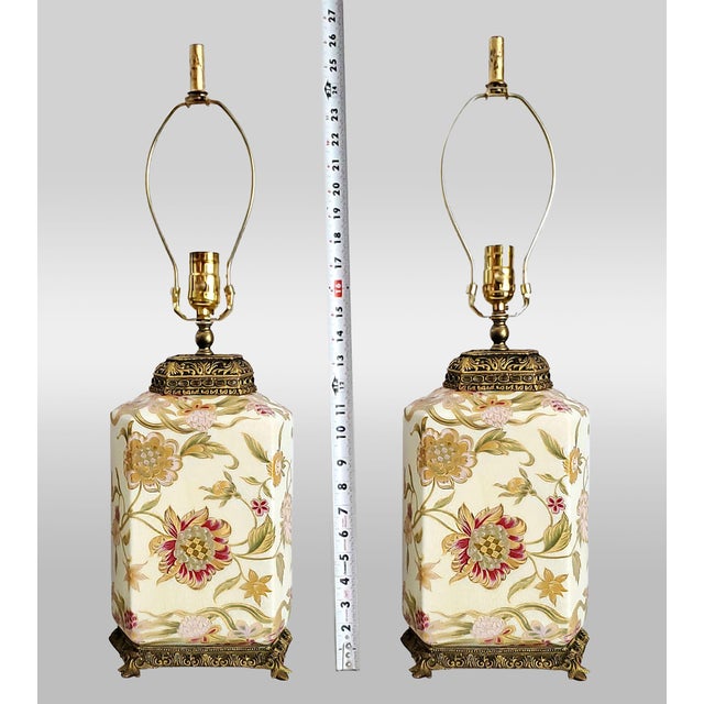 Lamp Pair Flowers For Sale - Image 16 of 17