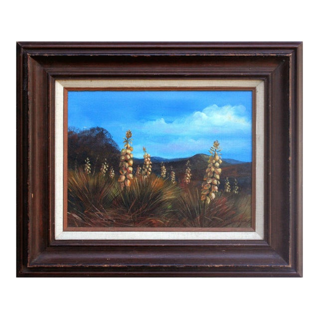 1970s Tequila Futures Agave Harvest, Vintage Landscape by W. K. Lee For Sale