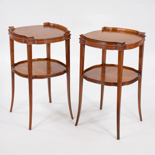 Pair of Mid-Century Italian Satinwood Veneered End Tables For Sale - Image 16 of 18
