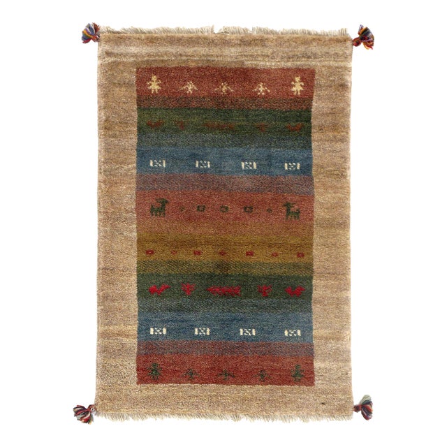 Pasargad DC Fine Hand Knotted Gabbeh Rug For Sale