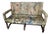 19th C Settee With Distressed Angel Fauna Tapestry Loveseat Bench Sofa For Sale