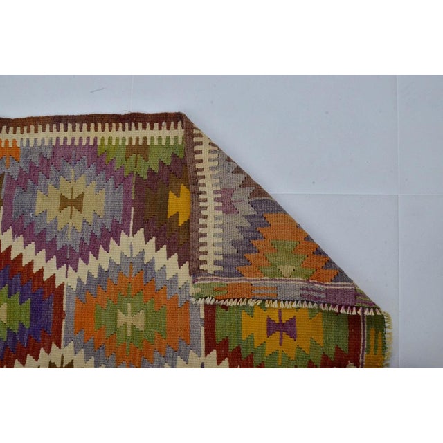 1960s Turkish Handmade Wool Kilim Rug, 1960s For Sale - Image 5 of 9