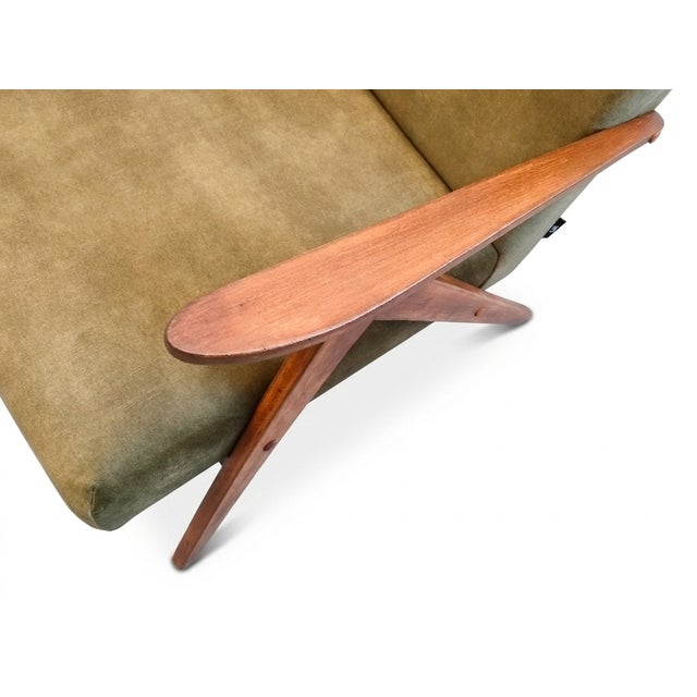 Forest Green B-310 VAR Lounge Chair in Forest Green Velvet by Henryk Dutka, Poland, 1960s For Sale - Image 8 of 10