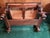 This handsome antique oak writing table embodies the bold, architectural carved lines. Crafted from solid quarter-sawn oak...