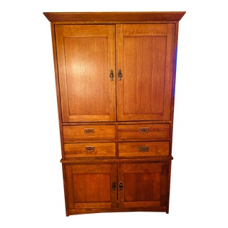 ABC Carpet & Home Mission Entertainment Center Armoire For Sale