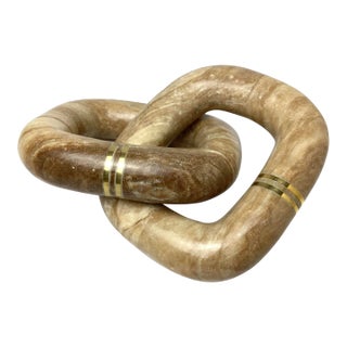 Vintage Kelton Natural Stone Chain Link Object For Sale