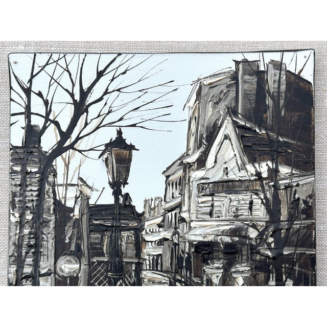 Abstract Streets of Paris Original Oil Painting by Rodica Rody Iliescu For Sale - Image 3 of 8