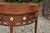 English 1860s Oak Demilune Table with Drawer, Tapered Legs and Pierced Motifs For Sale In Atlanta - Image 6 of 10