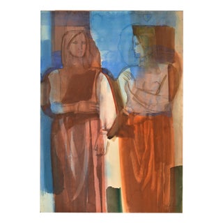 Dzemma Skulme, Folk Girls, 2000s, Watercolor & Paper For Sale