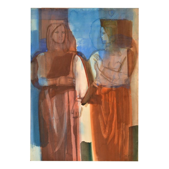 Dzemma Skulme, Folk Girls, 2000s, Watercolor & Paper For Sale