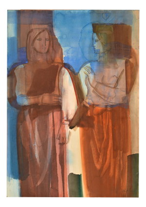 Dzemma Skulme, Folk Girls, 2000s, Watercolor & Paper