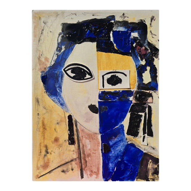 Original Oil Painting 'Portrait of a Woman' by Diane Grant, Unframed For Sale