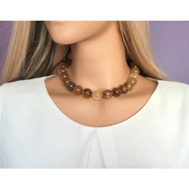 Gemstone Mix Color Rutilated Quartz Necklace For Sale - Image 7 of 7