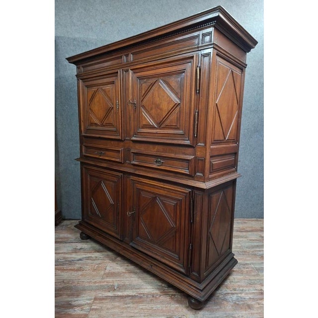 17th Century Louis XIII Two-Part Walnut Buffet For Sale - Image 5 of 12