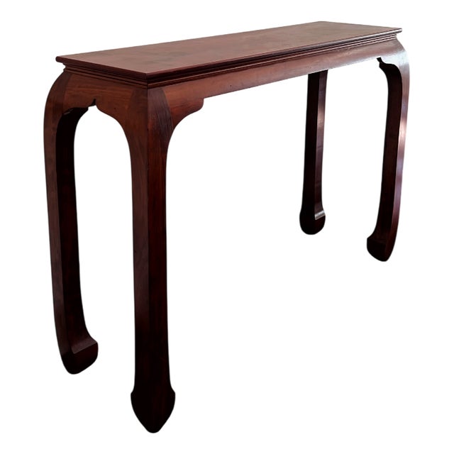 Mahogany Chow Leg Console, 2000s For Sale