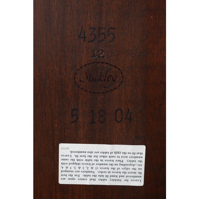 Stickley Flame Mahogany Double Pedestal Dining Table For Sale - Image 18 of 18