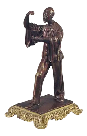 1920s Vintage French Art Deco-Era Cast Bronze Sculpture of a Clown or Jester