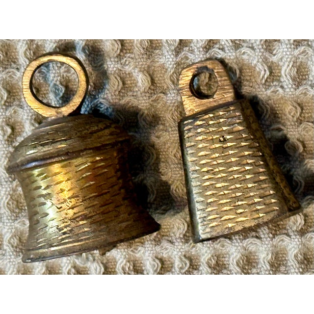 Brass Vintage Mid 20th Century Solid Brass Animal Bells- Set of 2 For Sale - Image 8 of 8