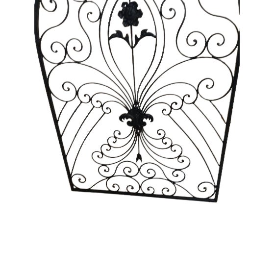 Black 1990s Semi Circular Retro Black Decorative Spanish Metal Arch Wall Art- Set of 2 For Sale - Image 8 of 8