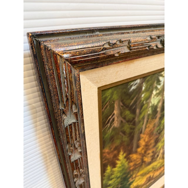 Wood Franz Joseph Feuer Original Landscape Oil Painting, Framed For Sale - Image 7 of 12