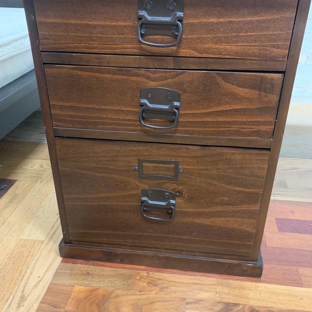 Vintage Style Workspace Double File Cabinet Desk Chairish