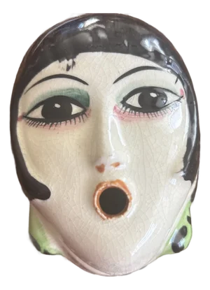 Rare Art Deco Flapper Girl Trinket Box Circa 1930
