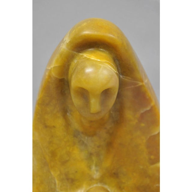 Vintage Seymour Shuren Modern Carved Alabaster Mother & Child Figure Sculpture For Sale In Philadelphia - Image 6 of 17