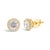 Immerse yourself in the allure of these exquisite 10K yellow gold stud earrings, each centered with a captivating 5mm...
