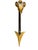 Metal Pair of Roman Neoclassical Gilt and Bronze Candle Sconces With Arrow Motif For Sale - Image 7 of 9