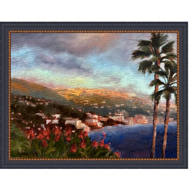 2020s Original Fine Art Painting - Laguna Moonlight Sparkle For Sale - Image 5 of 5