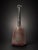 Vintage Textured Studio Pottery Vase in Charcoal and Burgundy, 20 Inches For Sale - Image 4 of 4