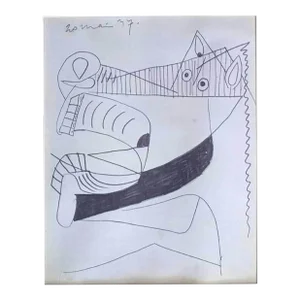 P. Picasso Guernica Horse Numb. Limited Ed 89/199 EMBOSSed 61x40cm +Custom Frame